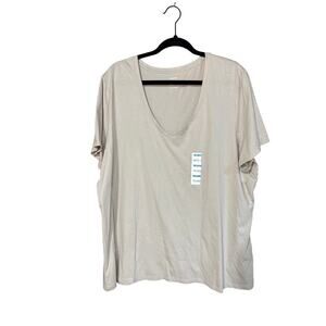 Old Navy Women’s Relaxed T-Shirt, Beige, XXL, NWT